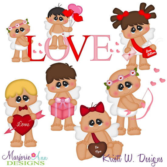 Chubby Cupids SVG Cutting Files Includes Clipart - Click Image to Close
